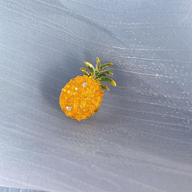Full Diamond Glass Brooch - Luxury and Niche Clothing Accessory - Anti-glare Waist-hugging Button Brooch