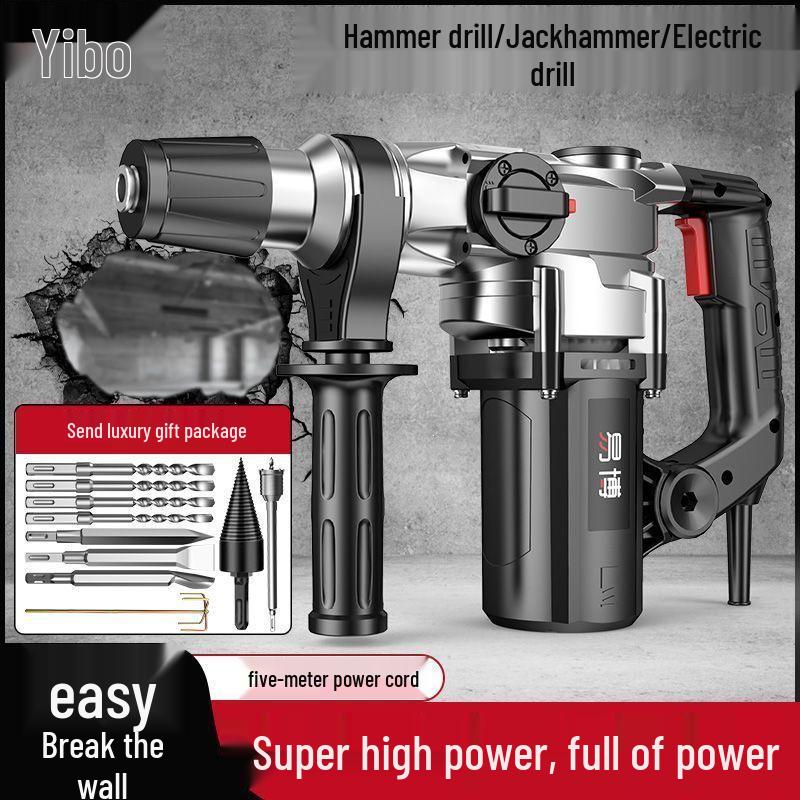 Electric Hammer and Pickaxe: High-Power Multi-Functional Industrial Grade Impact Drill