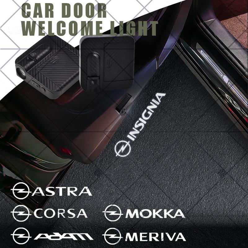 1/2Pcs For Insignia Mokka Astra Adam Corsa Meriva OPC Logo Car HD Projector Lamp LED Auto Door Welcome Light Accessories