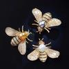 Bee Brooch for Women Delicate Little Bee Insect Collar Pin Clothes Scarf Clip Badge Jewelry