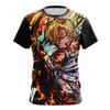 Summer 2026 One Piece Luffy "Five-tier Nika Sun God" Comic-style Trendy 3D Printed Breathable T-shirt for Adults and Children