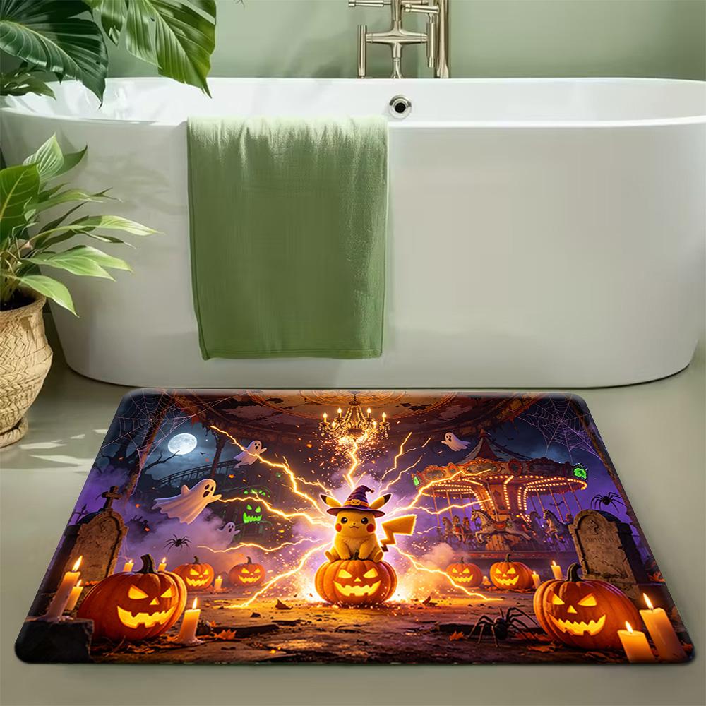 Sunset Beach Lapras Pokemon Print Soft Non-Slip Absorbent Doormat Rug Indoor Home Bathroom Entryway Floor Decor Mat
