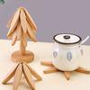 Heat Resistant Wood Trivet Mats Multipurpose Pots Holder and Coasters Hot Dishes Placemats Set Home Table Decoration