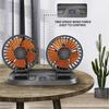 Multi-Voltage Car Fan | Dual Head USB Cooler | 2-Speed Adjustable | Auto Air Ventilation | 5V/12V/24V Compatible