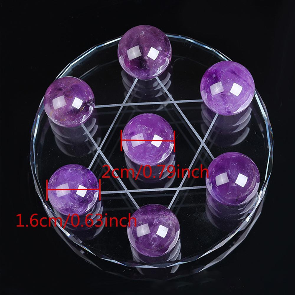 Natural Amethyst Seven Star Formation Fengshui Natural Amethyst Ball Seven Star Formation Crystal Sphere Home Decor 7Pcs Ball