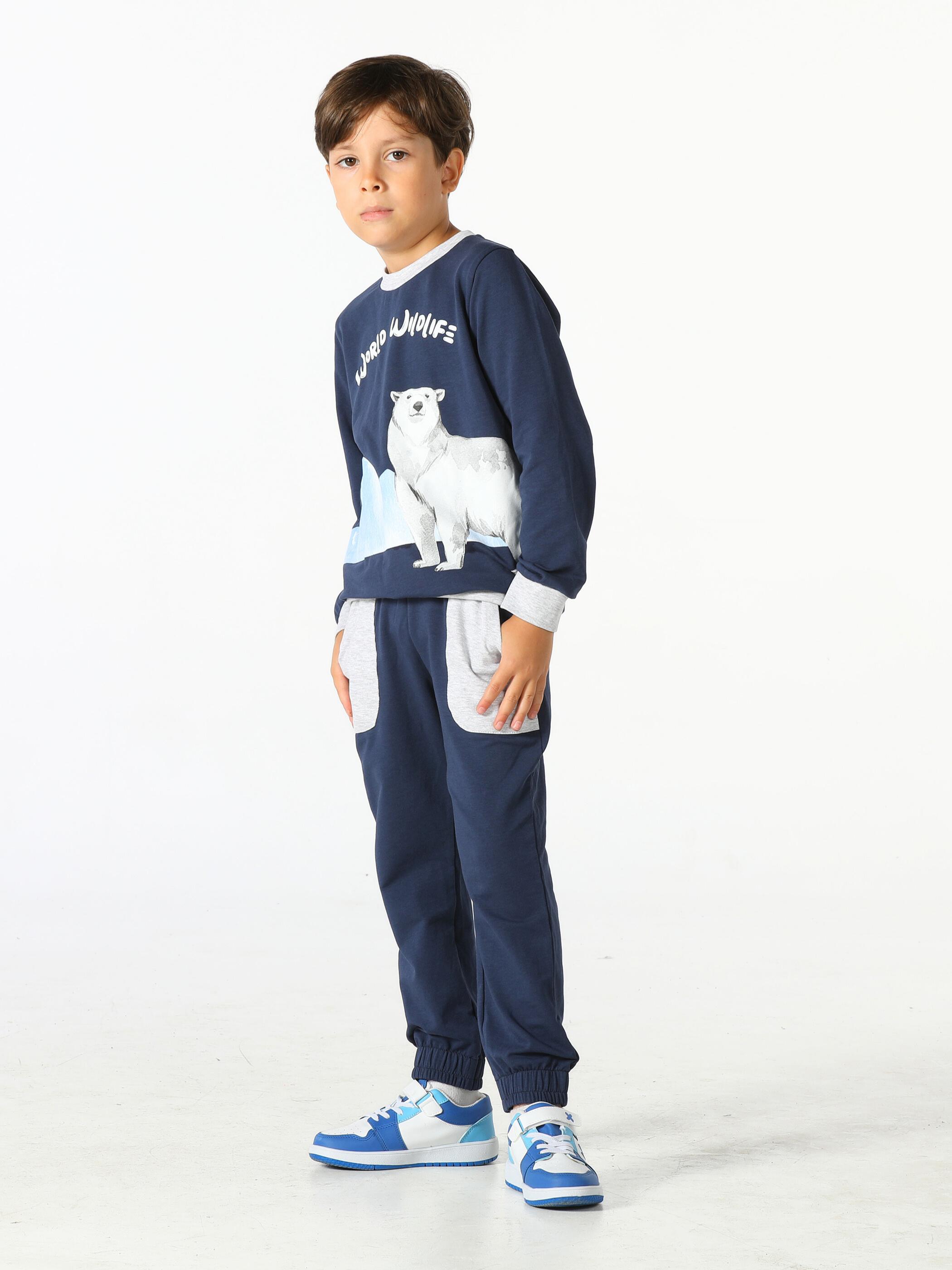 

Polar Bear Boy Tracksuit 3 Yaş Темно-синій
