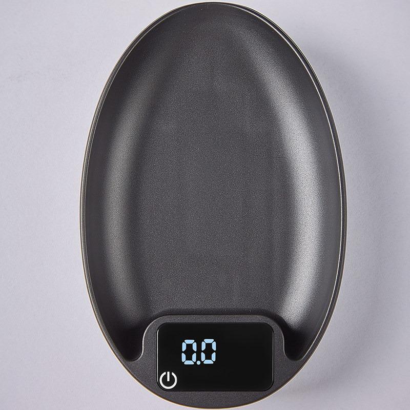 JUSTINLAU 0.1g High-precision Coffee Scale Electronic Coffee Weigh Scale with Bean Tray Walnut Wood Grain Mini Coffee Bean Scale чёрный
