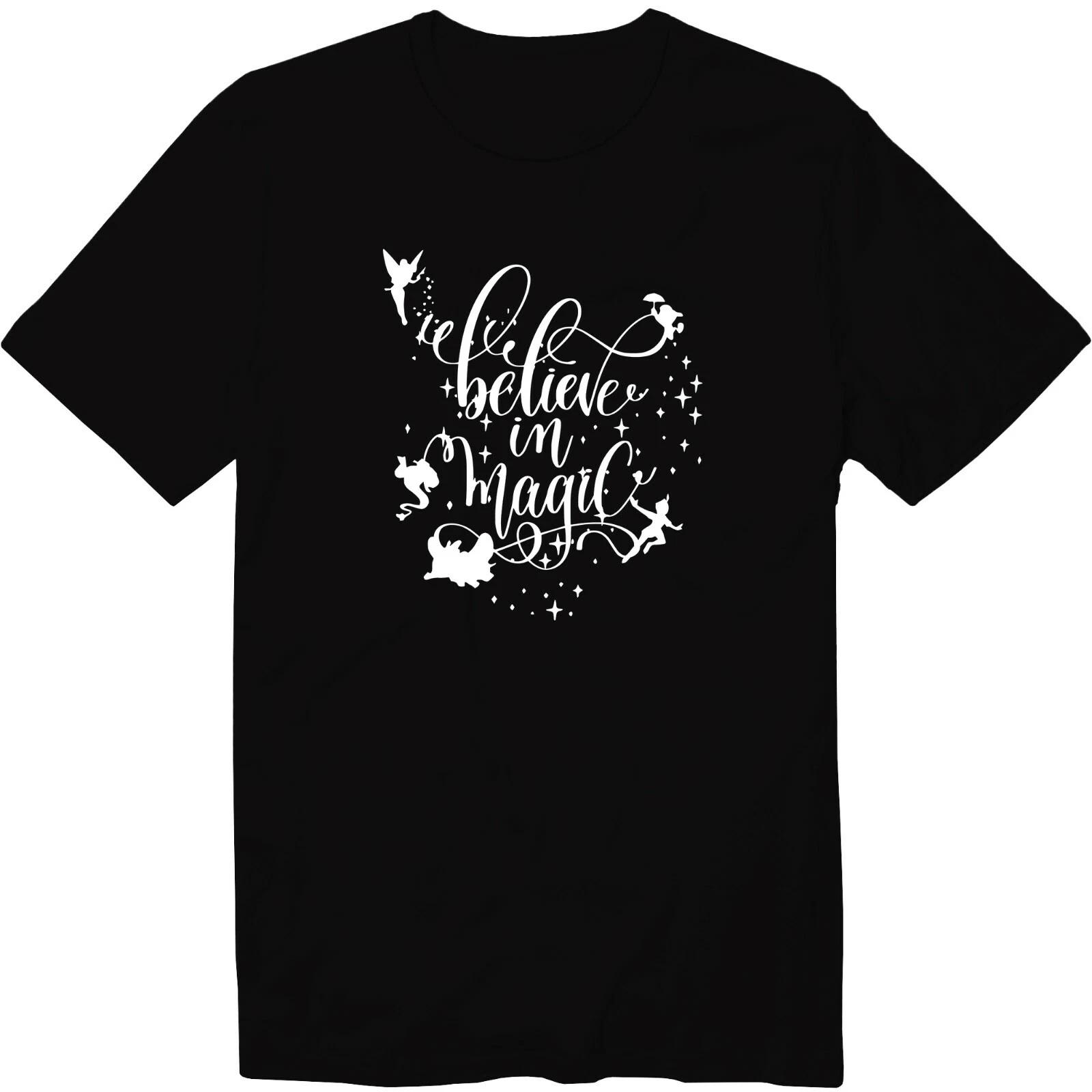 Верь В Старую Магию Сказки Волшебная История Унисекс Футболка с Круглым Вырезом 4XL