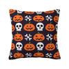 Custom Halloween Pumpkin Witch Skull Pattern Pillowcase Luxury Cushion Cover Car Pillowcase