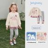 JELLYBABY Girls' 7A Antibacterial Patchwork Sweatshirt Set