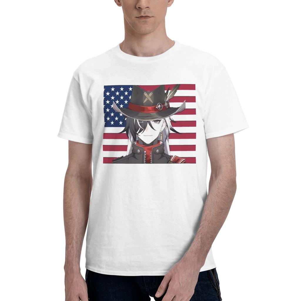 Men Women T-Shirts Kafka Honkai Leisure 100% Cotton Tee Shirt Short Sleeve Game Anime T Shirt Round Neck Tops Printed