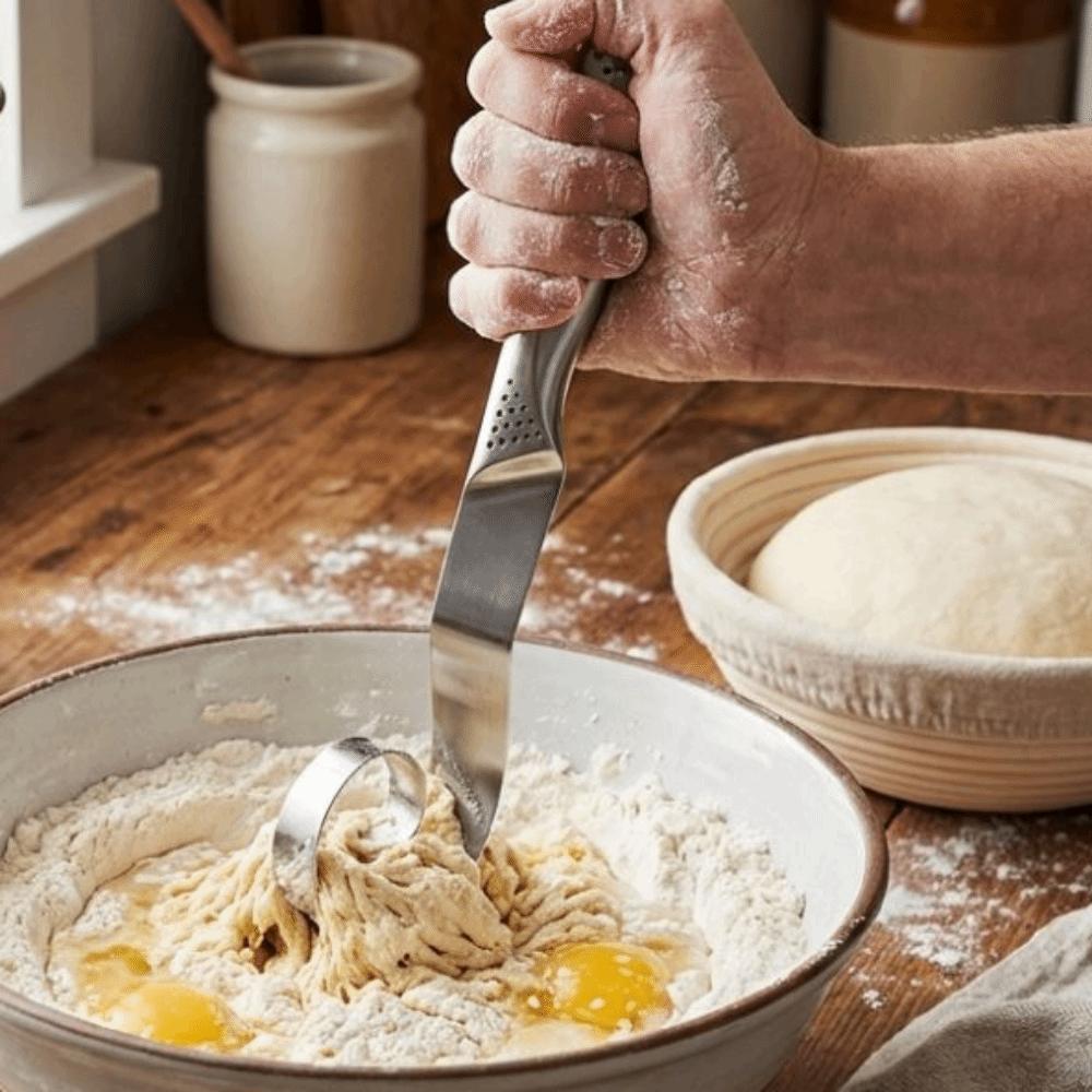 Mixing Stirrer Dough Whisk Stainless Steel Noodles Maker Manual Noodle Cutter Bread Making