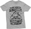 Men's Funny Fishing T-Shirt Addicted To Fishing Gift Shirt Fisherman Shirt