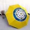 1 Paragüas Plegable Automático - Diseño de Patrón del Leeds United Football Club, Portátil y Plegable con 8 Varillas, Regalos de Navidad y Cumpleaños