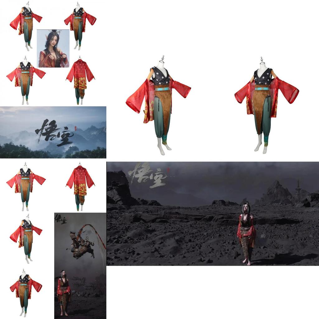 Charming Anime Black Myth Wukong Fox Spirit Pingping Cosplay Outfit For Magical Roleplay