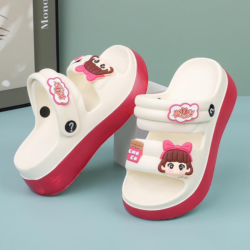 Fashion Cute Summer Slippers Women's EVA Outer Wear Non-Slip Odorless Beach Shoes Versatile Casual Home Use Sandals Fringe Element