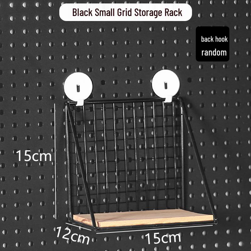 Pegboard Wall Organizer with Hooks - No-Drill Storage Rack for Entryway or Study Room.