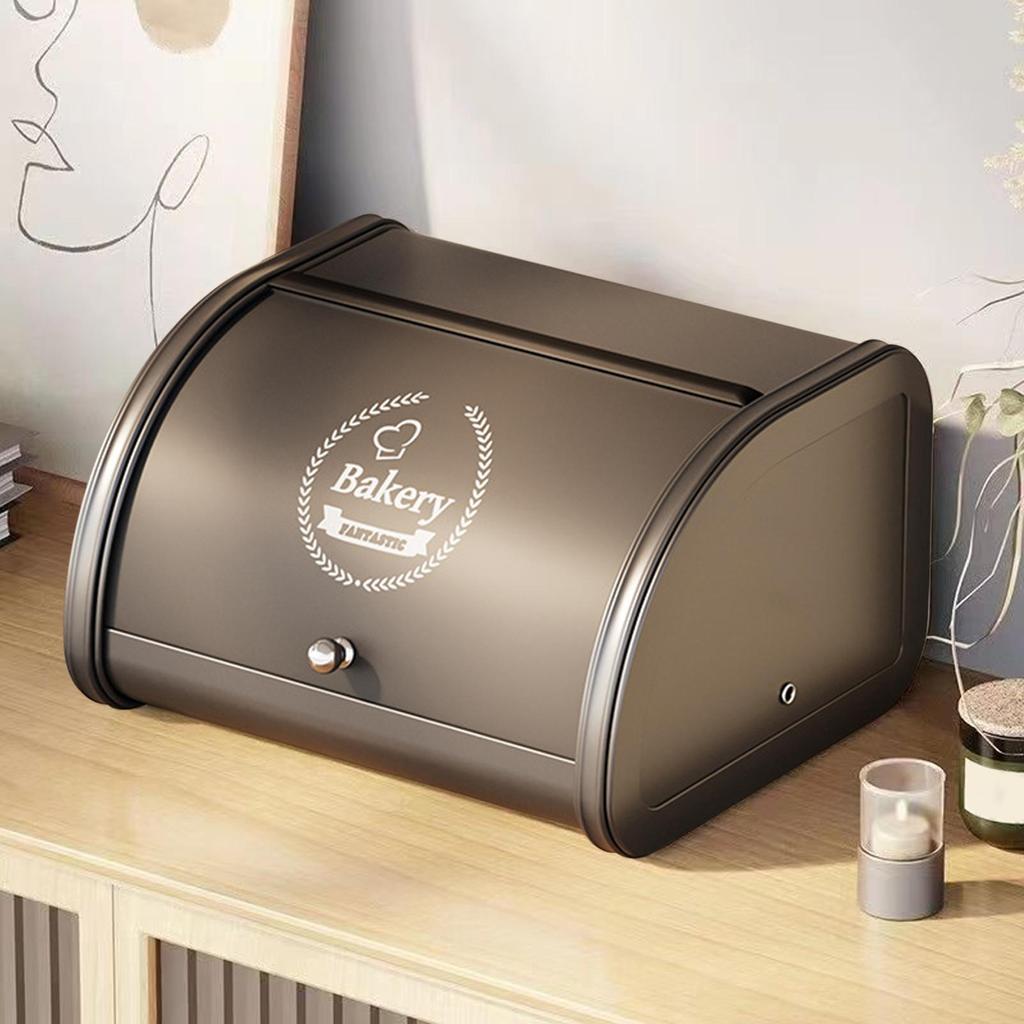 Bread Storage Container Roll Top Storage Keeper Small Items Organizer For Small Items Muffins Bakery Bread Kitchen Countertop