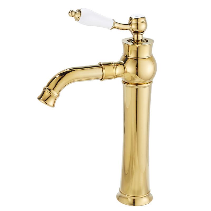 Gold Basin Faucet Chrome Torneiras Bathroom Faucet Sink Faucet Single Handle Hole Faucet Basin Taps Hot Cold Mixer Tap Crane