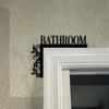 Wall Mounted Art Corner Black Flower Ironwork Rustproof Metal Decor Home Bathroom Living Room