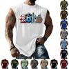 Men's Basic Sleeveless Vest Loose Fit Tank Top with World Cup Themed Graphic Print Summer Casual Sportswear Muscle Shirt