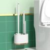 Silicone Wall Mount Toilet Brush Set Quick Dry Drain Base Efficient Gap Cleaning for Bathroom Use