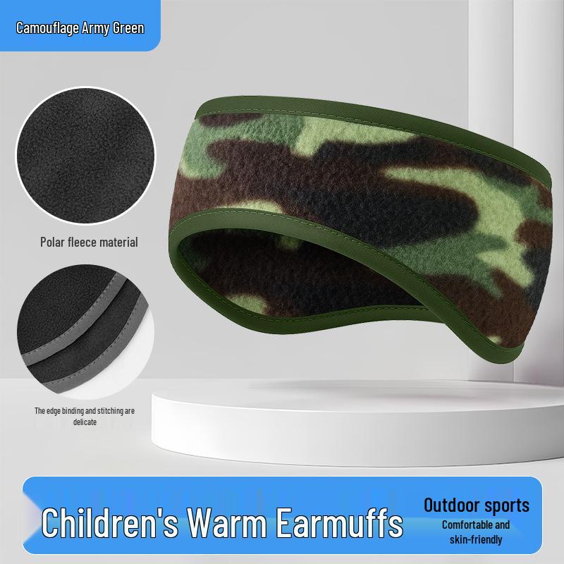 Children's Winter Ear Warmer Headband: Thick Fleece, Windproof, Cold-Proof for Running, Skiing, and Cycling.