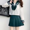 Uniformi Scolastiche Giapponesi Costume da Studentessa Ragazza Sexy Jk Completo Carina Cravatta a Fiocco Top da Marinaia Gonna Pieghettata Set