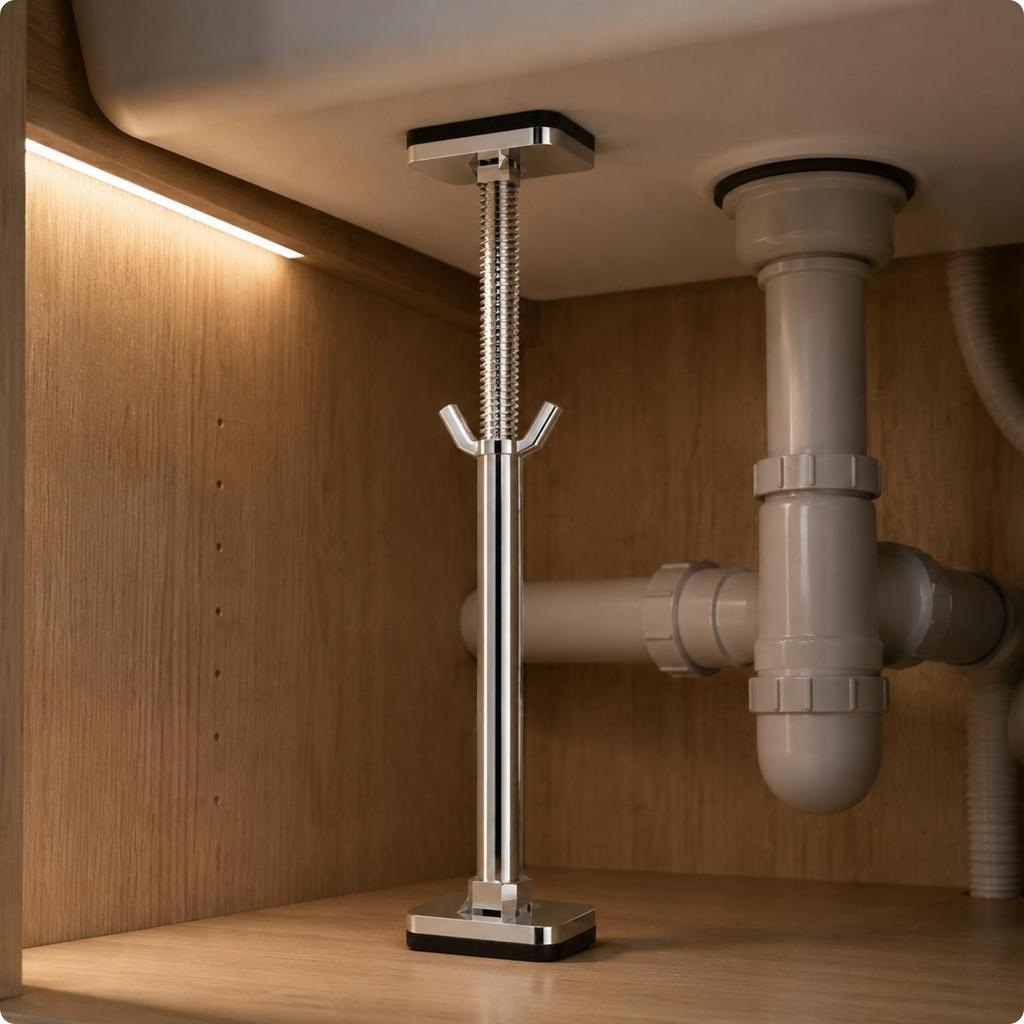 Under-Mount Sink Support Brace Heavy Duty Undermount Sink Bracket Home Repair Hardware Universal Fit Space Saving for Bathroom