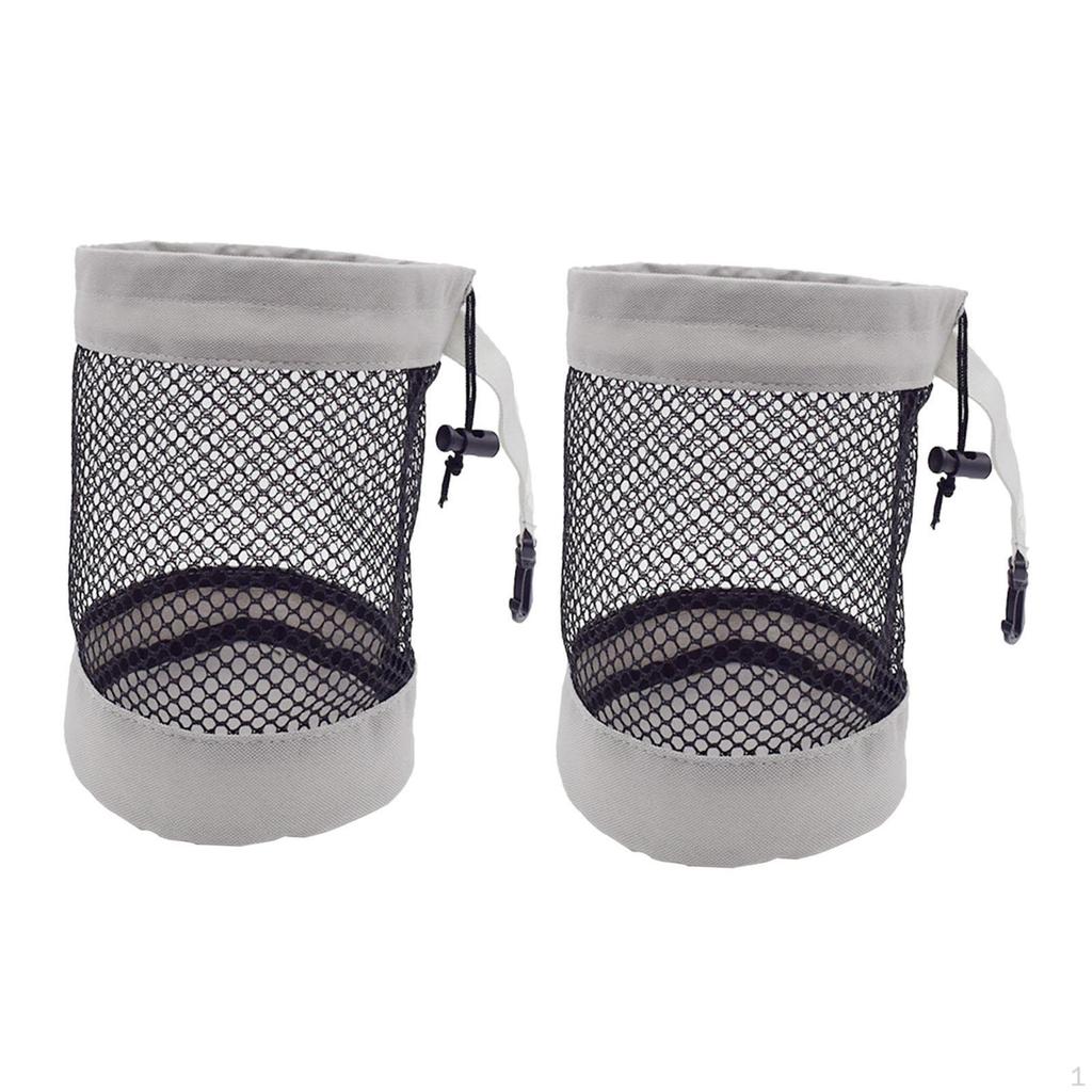 2 Golf Ball Storage Bags with Drawstring Closure, Lightweight And Small, Organizers for Beach Toys,