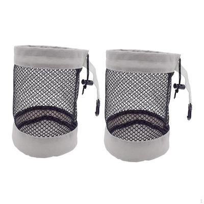 2 Pieces Golf Ball Bag Pouch Portable Multifunctional Net Organizer for Beach Outdoor