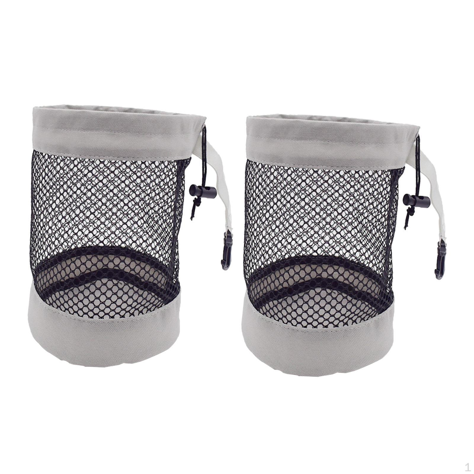 

2 Golf Ball Storage Bags with Drawstring Closure, Lightweight And Small, Organizers for Beach Toys, S