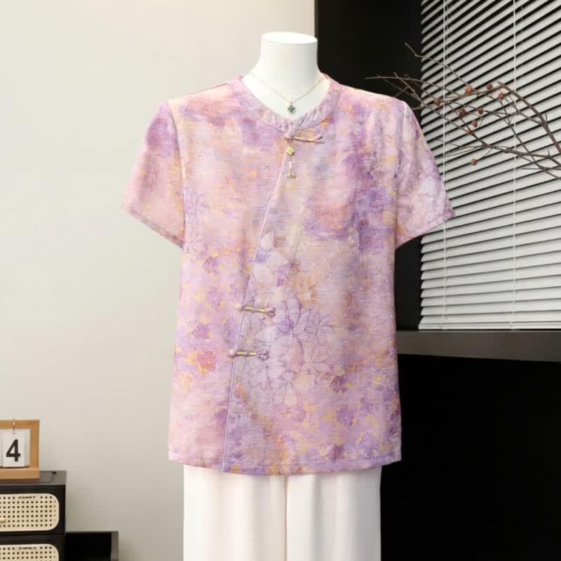 Yuzhaolin Mid-Aged Women's New Chinese Style Embroidered Blouse