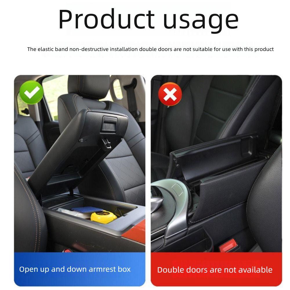 Waterproof Car Armrest Storage Box Phone Stand Car Armrest Cup Holder Tray  Interior