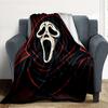 1PC Ghostface Scream Outdoor Flannel Throw Blanket - HD Printed Lightweight Soft Warm All-Season Blanket for Sofa, Bed, Travel, Camping 035