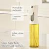 Kitchen Oil Bottle 550mL No Open Lid Spray Pour Dual Purpose Oil Bottle No Hanging Oil Vinegar Soy Sauce Glass Seasoning Bottle
