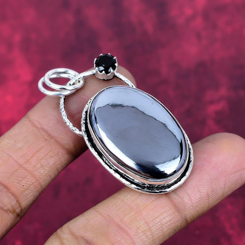 Shungite Jewelry, 925 Solid Sterling Silver Pendant Handmade Gemstone Jewelry, Gifts For Wife Brand New Pendant