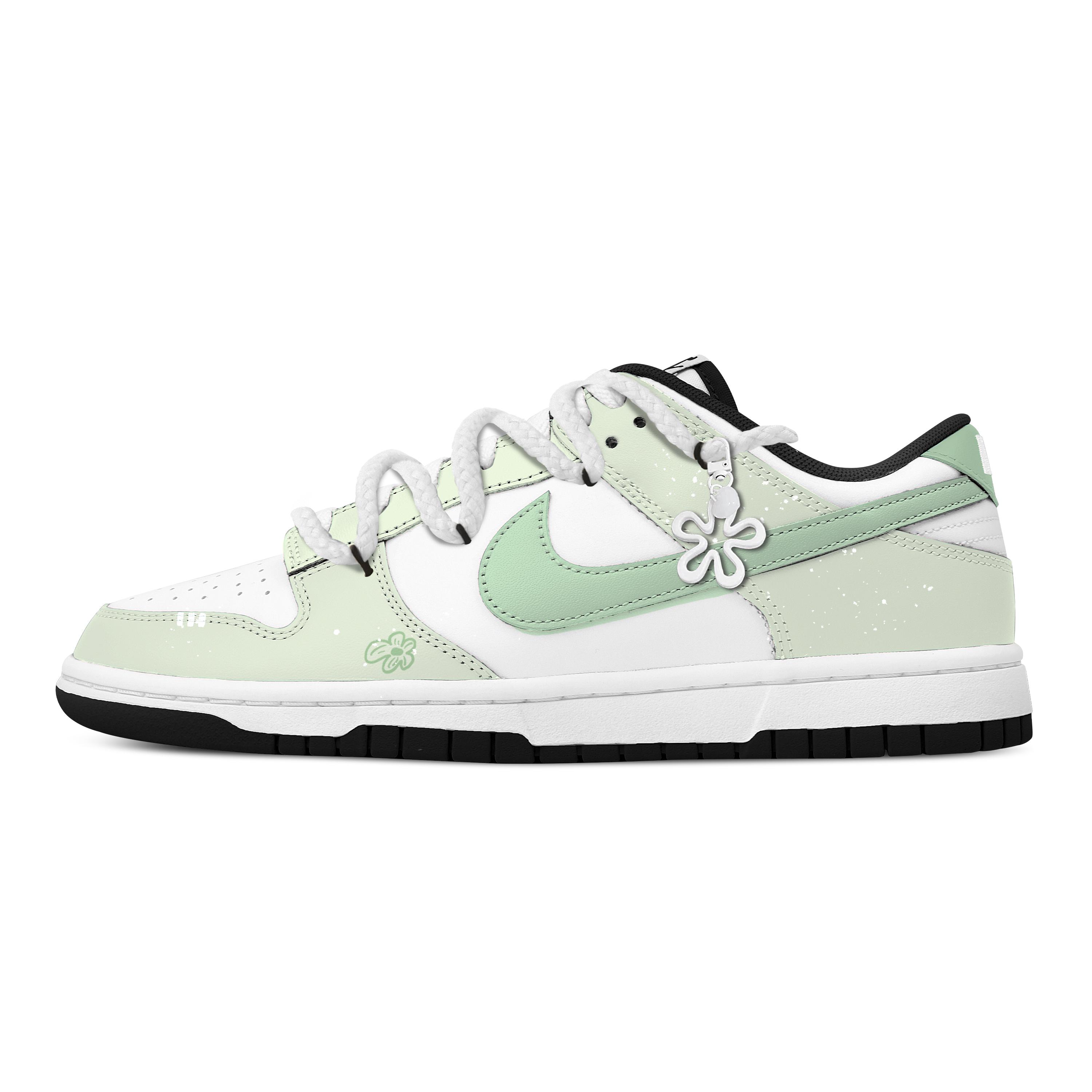 

Nike Dunk Spring And Ming Scene Leather Abrasion Resistant Low top Skateboard Shoes Unisex Green HF5441-100(Team529-) 42.5