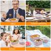 4Pcs Silicone Food Storage Container Temperature Resistant Lunch Meal Prep Container Microwave Safe Food Box Collapsible
