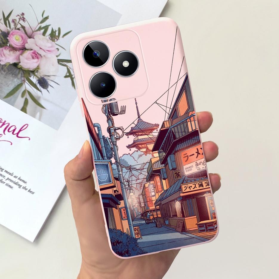 For Realme C51 Case RMX3830 Cute Astronauts Cartoon Cover Soft Silicone Phone Case For Realme C53 C 51 RealmeC51 RealmeC53 Shell