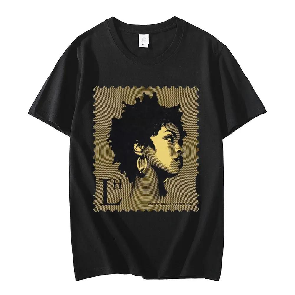

Rapper Lauryn Hill Music Album Graphic T-Shirt Men s Women s Vintage Casual Short Sleeve T Shirt Fashion Hip Hop Rock Streetw... S разноцветный