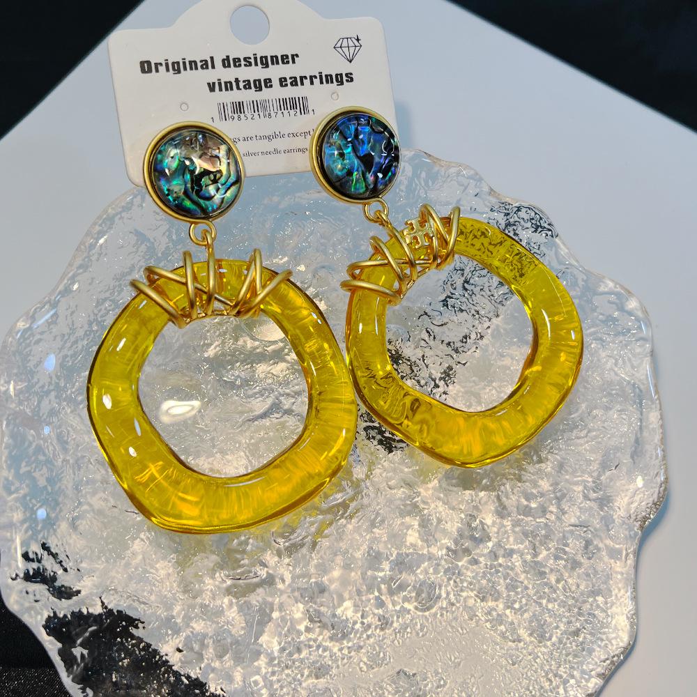 

Винтажные французские серьги-кольца с золотым покрытием: Роскошный, Ретро, Подержанный мандариновый