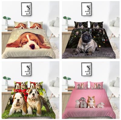 New Fashion Down Duvet Cover Dog Bedding Pet Pattern Bedding Set Men's and Women's Single Double Bed Queen King Size Gift