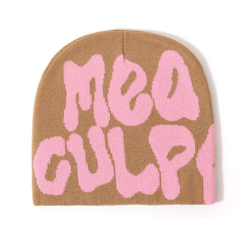 Unisex 100% Acrylic Autumn Winter Custom Jacquard Logo Knitted Beanie Hat Hip Hop Style One Size Fits All