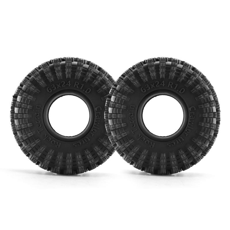 4PCS 1.0" RC Crawler Car Rubber Wheel Tires for 1/18 Traxxas TRX4M 1/24 Axial SCX24 FMS AX24 FCX24 Ascent-18 Upgrade Parts