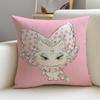 Lovely PPink KittenS Cushion Cover Pcs Linen Throw Pillow Covers x x Modern Home Decor