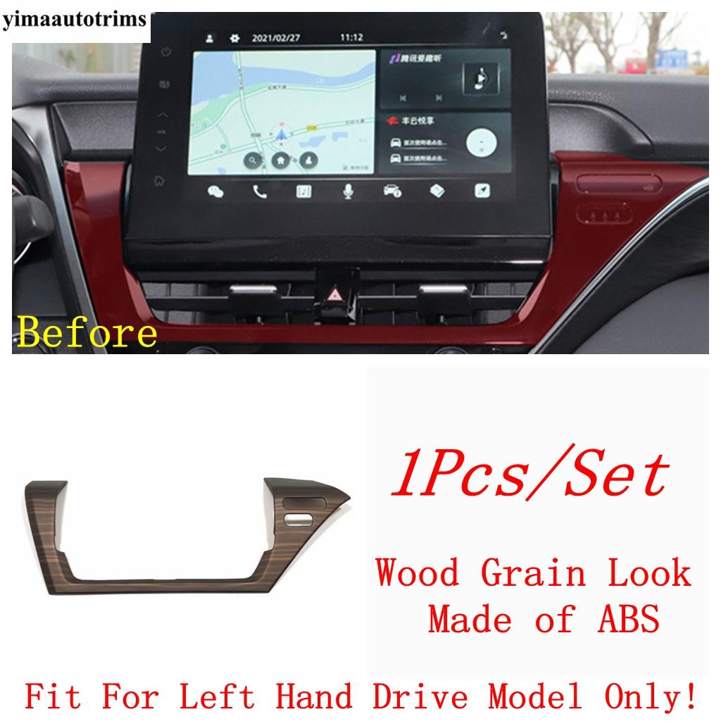 Central Middle Air AC Conditioning Vent Outlet Frame Navigation Strip Cover Trim For Toyota Camry XV70  -  Accessories