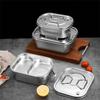 Compartmental Camping Lunch Box 304 Stainless Steel Food Storage Box Portable Picnic Box  Worker