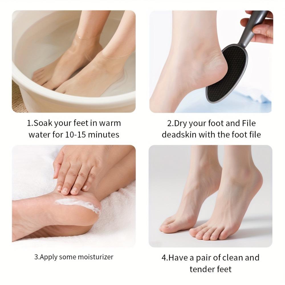 Glass Foot File Callus Remover Feet with Handle Heel Scraper Cracked Skin Pedicure Foot Buffer Callus Remover Tool Soft Feet