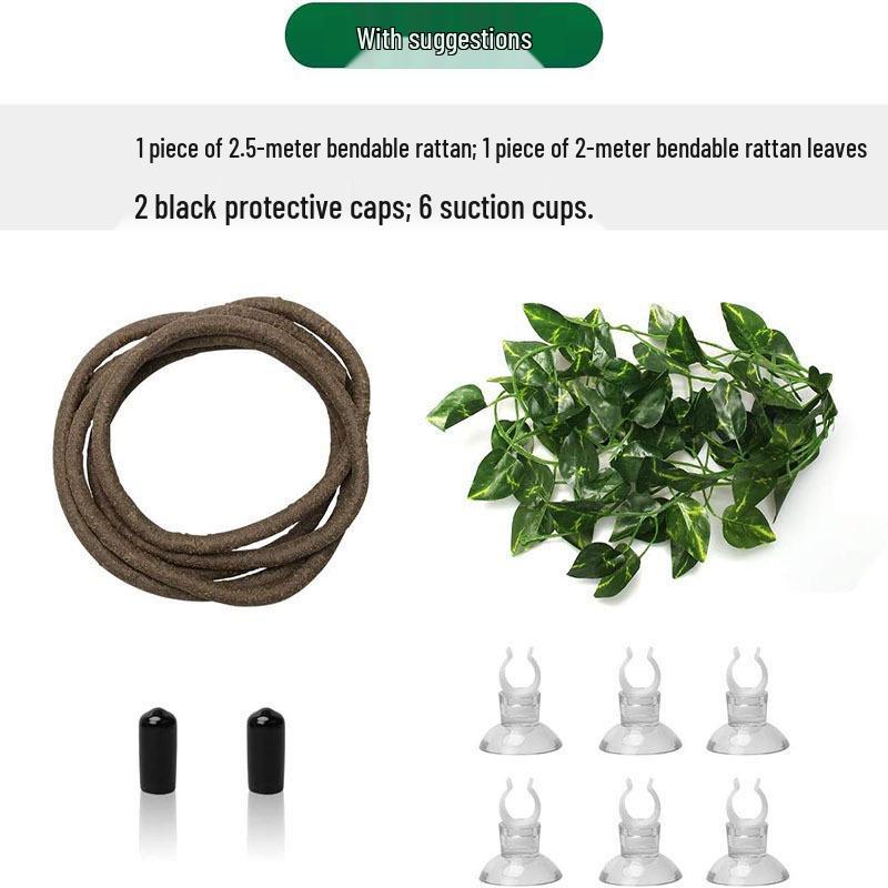 Reptile Hammock & Climbing Vine for Terrariums: Ideal for Geckos, Bearded Dragons, and Lizards - Artificial Plant Decoration